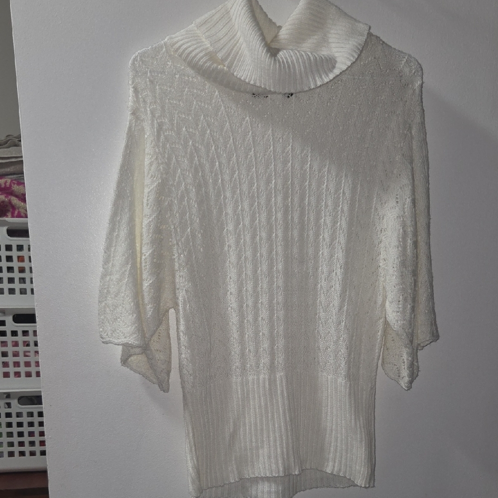 Say What? Cream Cowl Neck Sweater